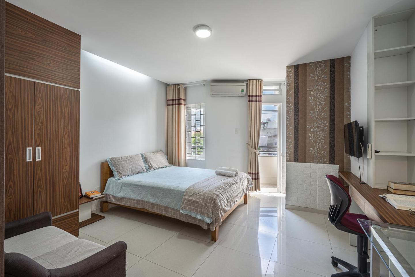 Apartemen studio 27 m² dengan 1 kamar mandi pribadi di Binh Thanh Ho Chi Minh City Bagian luar foto